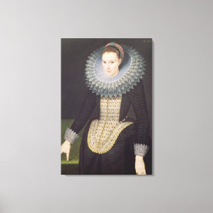 Porträt einer Dame, 1613 (Öl auf Platte) Leinwanddruck