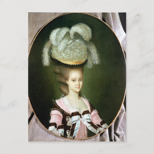 Porträt einer Dame in einem Hut Postkarte (Vorderseite)