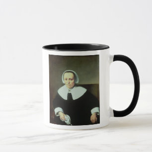 Porträt einer Dame mit Büro- und Stulpen Tasse