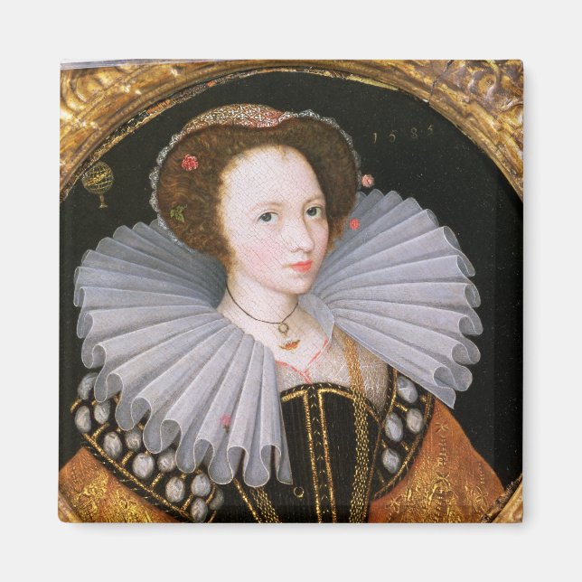 Porträt einer Dame mit einer großen Ruppe Magnet (Vorne)