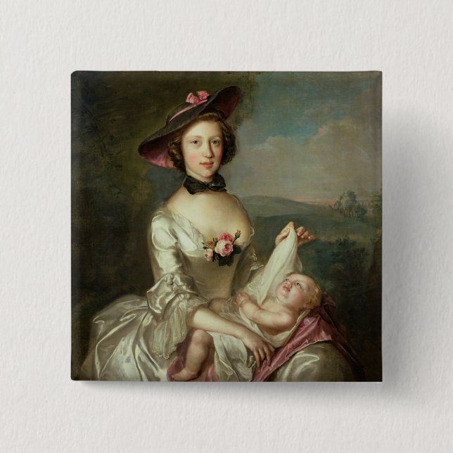 Porträt einer Dame, sagte, Elizabeth, Ehefrau zu Button (Vorderseite)