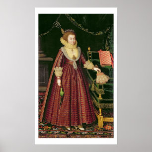 Porträt einer Dame, vielleicht Elizabeth, Gräfin O Poster