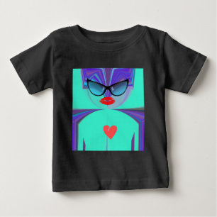 Porträt einer eleganten Dame: Ein farbenfrohes Kun Baby T-shirt