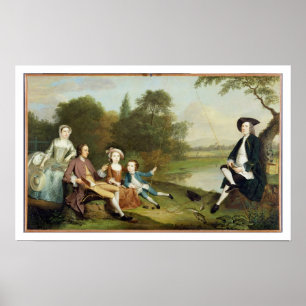 Porträt einer Familie, traditionell bekannt als S Poster