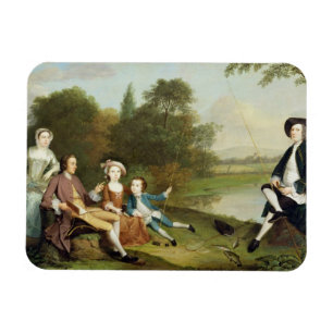 Porträt einer Familie, traditionsgemäß bekannt Magnet