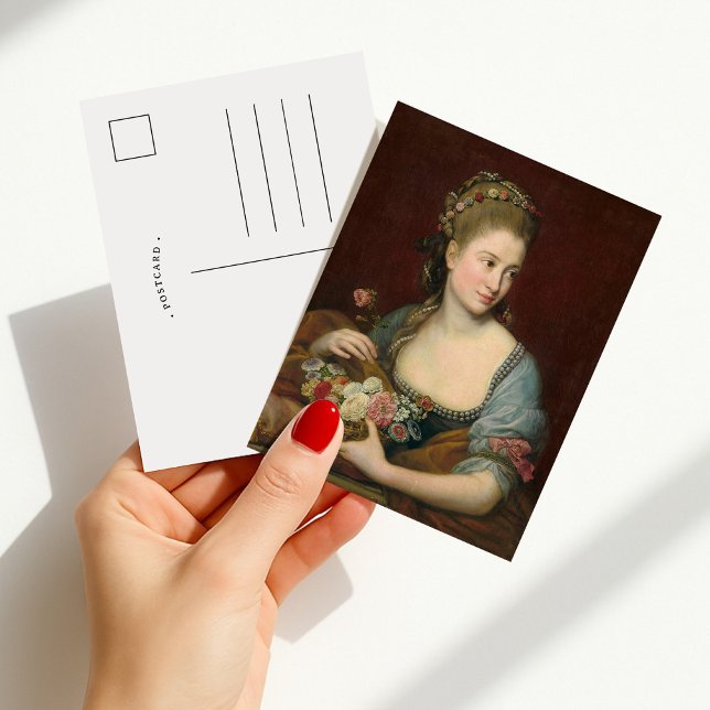 Porträt einer Frau als Flora | Pompeo Batoni Postkarte (Von Creator hochgeladen)