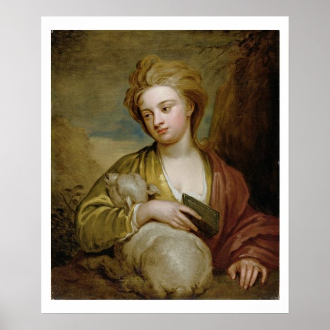 Porträt einer Frau als heilige Agnes, traditionell Poster (Vorne)