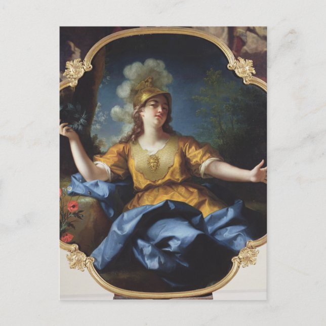 Porträt einer Frau als Minerva, 1730 Postkarte (Vorderseite)