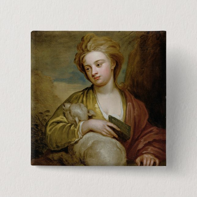 Porträt einer Frau als St. Agnes, traditionsgemäß Button (Vorderseite)