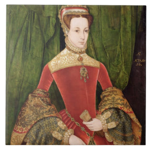 Porträt einer Frau, gealtert 16, vorher identifie Fliese