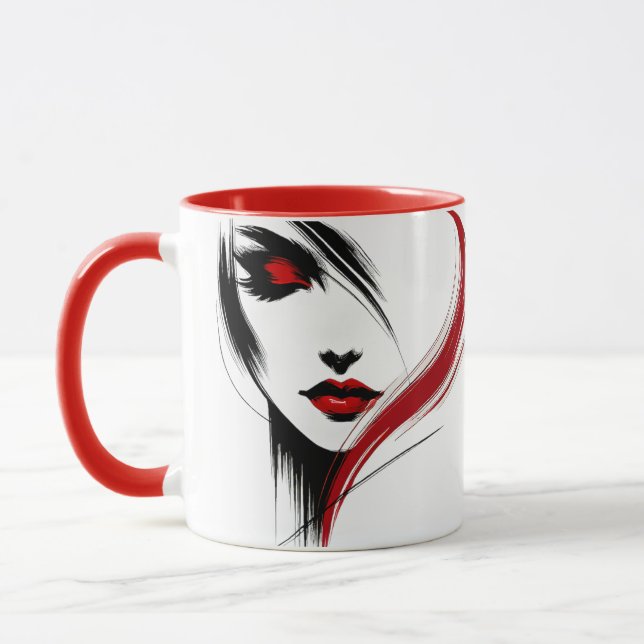 Porträt einer Frau im Frieden. Tasse (Links)