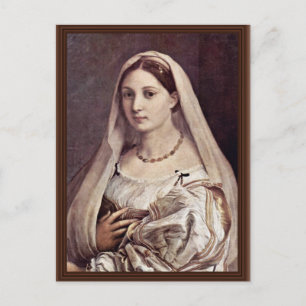 Porträt einer Frau (La Velata) von Raffael Postkarte