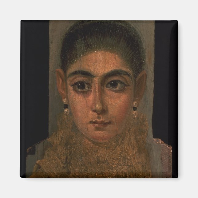 Porträt einer Frau mit einer goldenen Küste, Grab Magnet (Vorne)