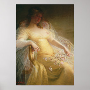 Porträt einer Frau (Öl auf Leinwand) Poster