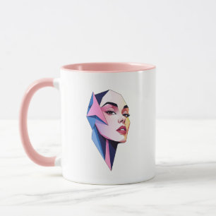 Porträt einer Frau. Tasse