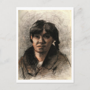 Porträt einer Frau, Van Gogh, feine Kunstmalerei Postkarte