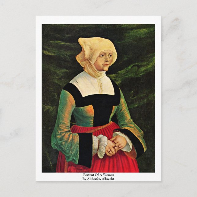 Porträt einer Frau von Altdorfer, Albrecht Postkarte (Vorderseite)