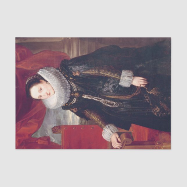 Porträt einer Frau von Cornelis de Vos Seidenpapier (Vorderseite)