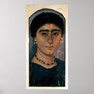 Porträt einer Frau, von Fayum, 1.-. Jahrhundert Poster