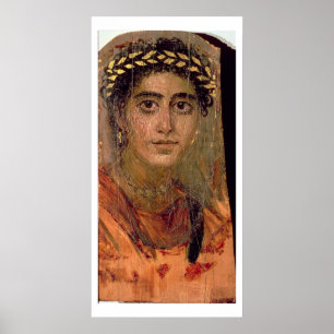 Porträt einer Frau, von Fayum, Romano-Ägyptisch, Poster