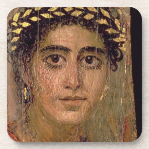 Porträt einer Frau, von Fayum, Romano-Ägyptisch, Untersetzer