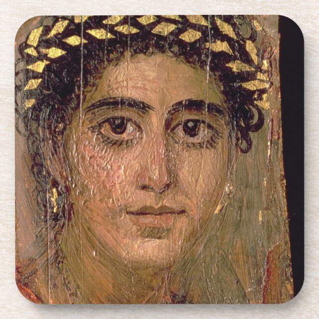 Porträt einer Frau, von Fayum, Romano-Ägyptisch, Untersetzer (Vorderseite)