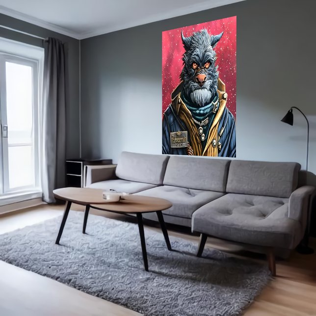 Porträt einer Furry Humanoid-Alien | AI Art Poster (Von Creator hochgeladen)
