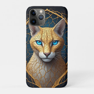 Porträt einer goldenen Katze mit schwarzem geometr Case-Mate iPhone Hülle