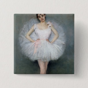 Porträt einer jungen Ballerina Button