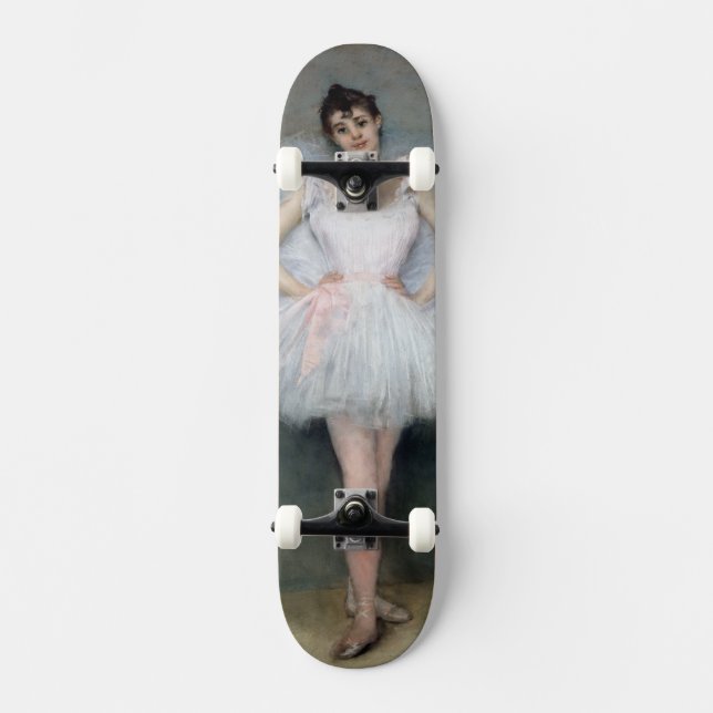 Porträt einer jungen Ballerina Skateboard (Vorderseite)