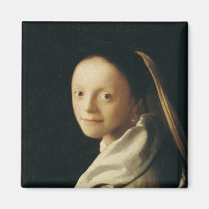 Porträt einer jungen Frau, c.1663-65 Magnet