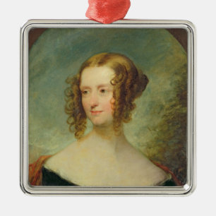 Porträt einer jungen Frau Ornament Aus Metall