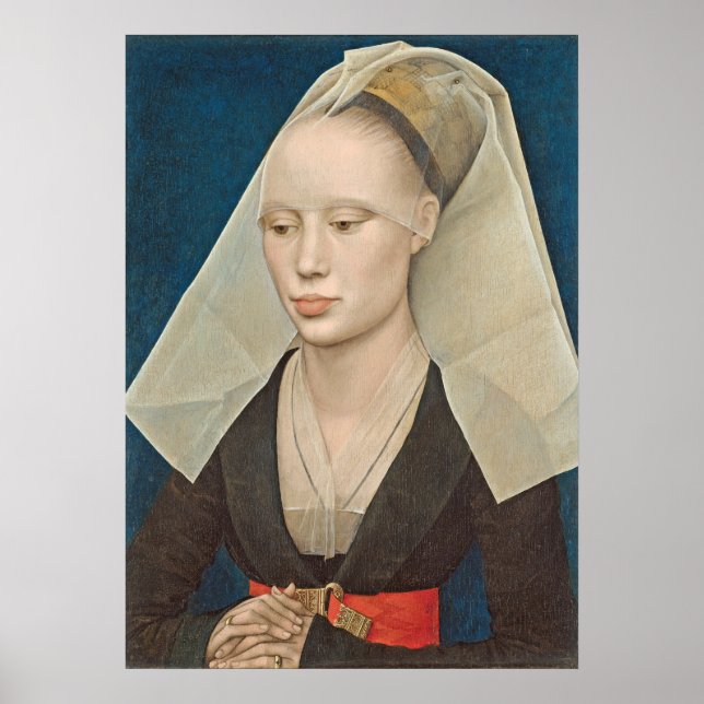 Porträt einer Lady, c.1460 (Öl auf Tafel) Poster (Vorne)