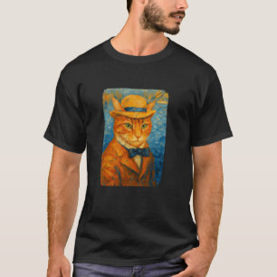 Porträt einer orangefarbenen getigerten Katze, lus T-Shirt