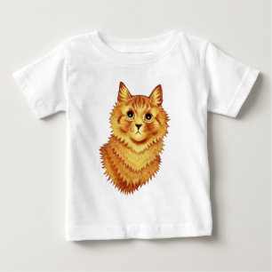 Porträt einer orangefarbenen Katze von Louis Wain Baby T-shirt