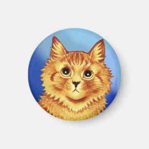 Porträt einer orangefarbenen Katze von Louis Wain Magnet