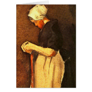 Porträt einer Scheveninger Frau von Vincent van Go