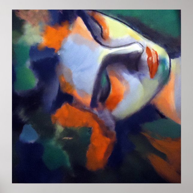 Porträt einer schlafenden Frau "Nachtfall" Poster (Vorne)