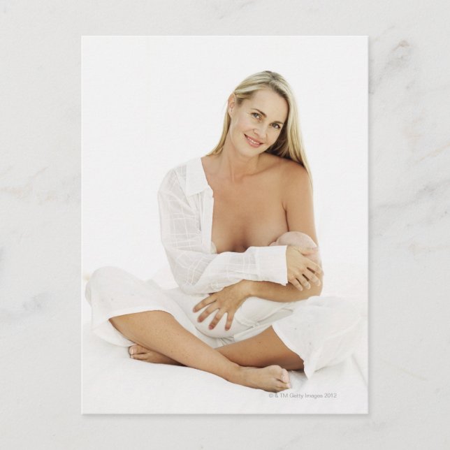 Porträt einer stillenden Frau (3-6) Postkarte (Vorderseite)