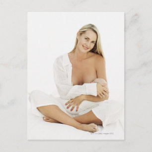 Porträt einer stillenden Frau (3-6) Postkarte