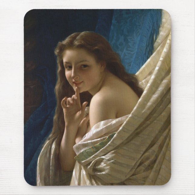 Porträt einer wunderbar Koketten jungen Frau Mousepad (Vorne)