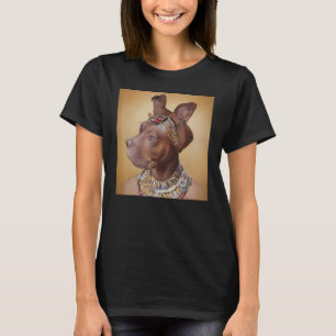 Porträt eines alten Hundes als Cleopatra 1 T-Shirt