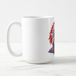 Porträt eines alten indianischen Häuptlings Kaffeetasse