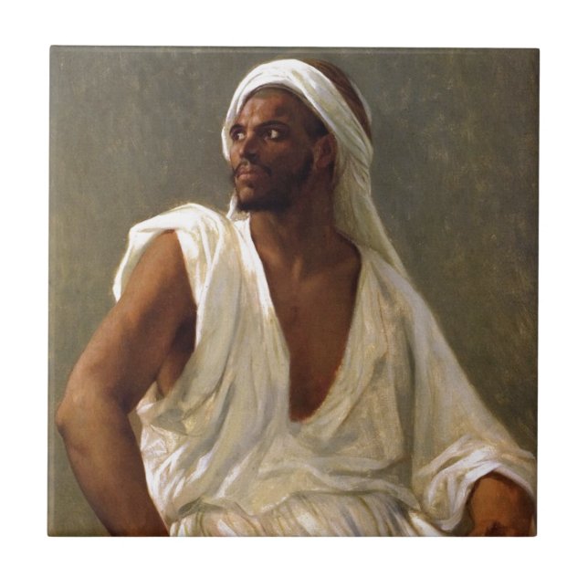 Porträt eines Arabers Fliese (Vorderseite)