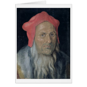 Porträt eines bärtigen Mannes in Red Hat, 1520 (Öl