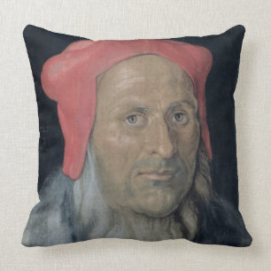 Porträt eines bärtigen Mannes in Red Hat, 1520 (Öl Kissen