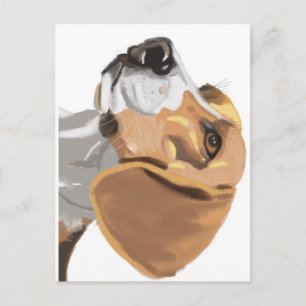 Porträt eines Beagle Postkarte