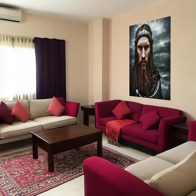 Porträt eines Besuchs mit Bart | AI Art Poster (Von Creator hochgeladen)