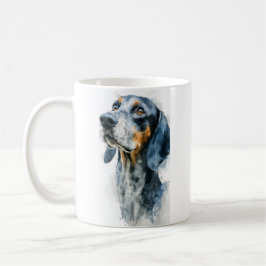 Porträt eines blauen Tick Coon Hounds Kaffeetasse