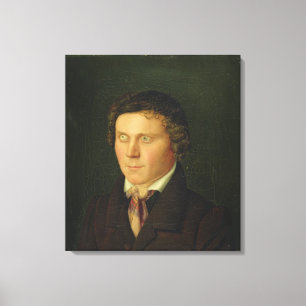 Porträt eines blinden Jungen Leinwanddruck